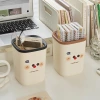 Cute small mini desktop trash can 2024 new home dormitory living room office storage bucket with high appearance level Application Scenario